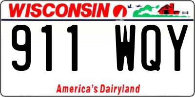 WI license plate 911WQY