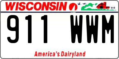 WI license plate 911WWM