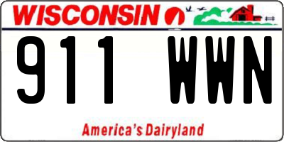 WI license plate 911WWN