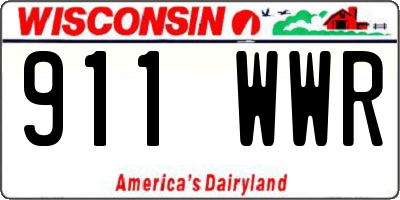 WI license plate 911WWR