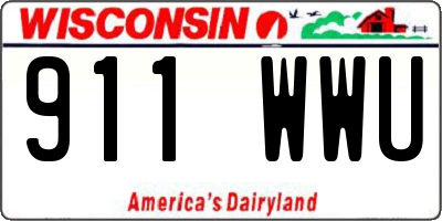 WI license plate 911WWU