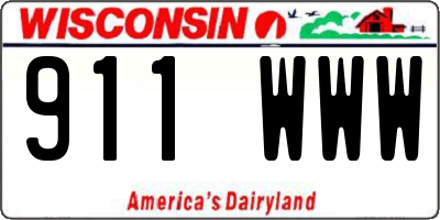 WI license plate 911WWW