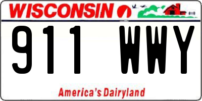 WI license plate 911WWY