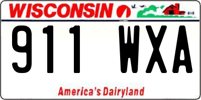 WI license plate 911WXA