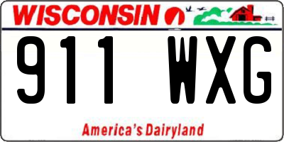 WI license plate 911WXG