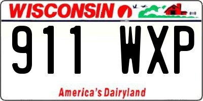 WI license plate 911WXP