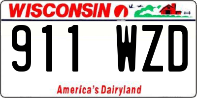 WI license plate 911WZD