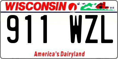 WI license plate 911WZL