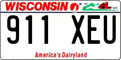 WI license plate 911XEU