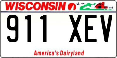 WI license plate 911XEV