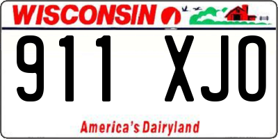 WI license plate 911XJO