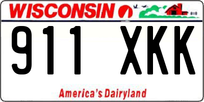 WI license plate 911XKK