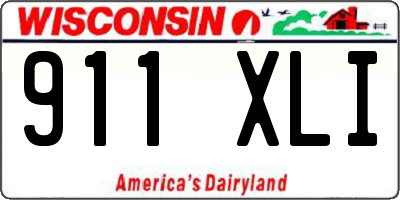 WI license plate 911XLI