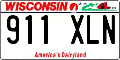 WI license plate 911XLN