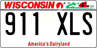 WI license plate 911XLS