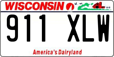 WI license plate 911XLW
