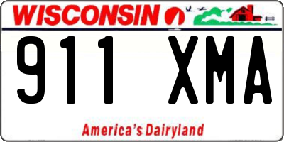 WI license plate 911XMA