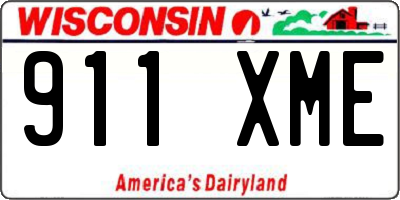 WI license plate 911XME