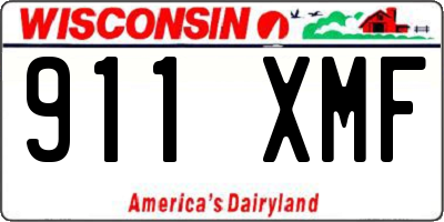 WI license plate 911XMF