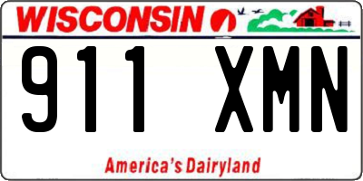 WI license plate 911XMN