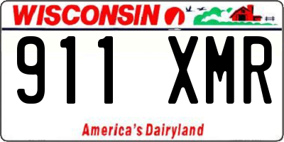 WI license plate 911XMR