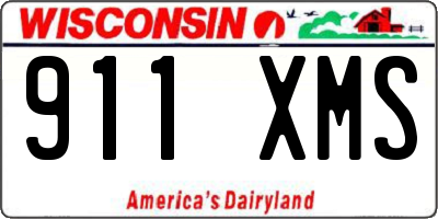 WI license plate 911XMS