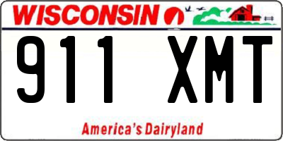 WI license plate 911XMT