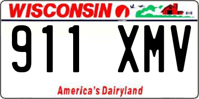 WI license plate 911XMV
