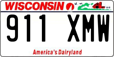 WI license plate 911XMW