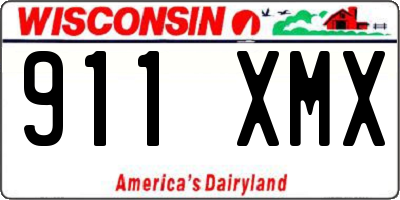 WI license plate 911XMX
