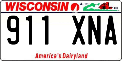 WI license plate 911XNA