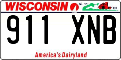 WI license plate 911XNB