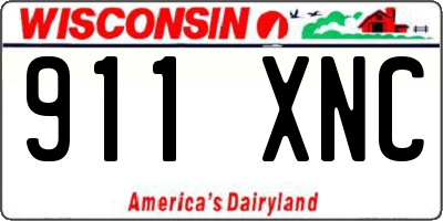 WI license plate 911XNC