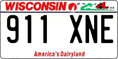 WI license plate 911XNE