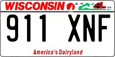 WI license plate 911XNF
