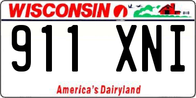 WI license plate 911XNI