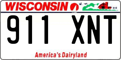 WI license plate 911XNT