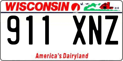 WI license plate 911XNZ