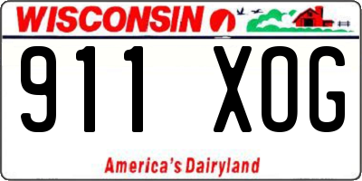 WI license plate 911XOG