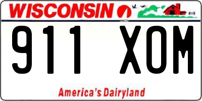 WI license plate 911XOM