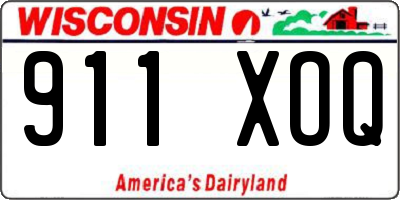 WI license plate 911XOQ