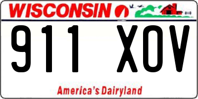 WI license plate 911XOV