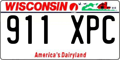 WI license plate 911XPC
