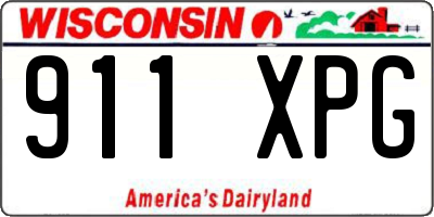 WI license plate 911XPG
