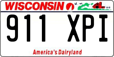 WI license plate 911XPI
