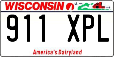 WI license plate 911XPL