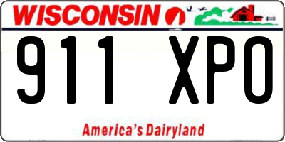 WI license plate 911XPO