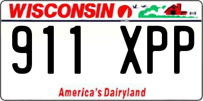 WI license plate 911XPP