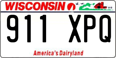 WI license plate 911XPQ