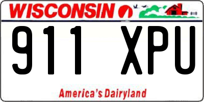 WI license plate 911XPU